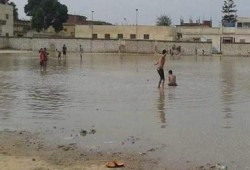 البحيرة.. ملاعب مركز الدلنجات تتحول إلى بحار وحكومة الانقلاب "في غياب تام"