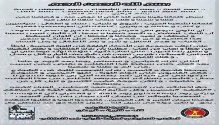 شباب ضد الانقلاب: موعدنا ميدان التحرير (بيان)