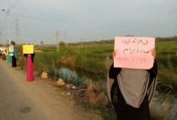 دمياط: سلسلة بشرية لنساء ضد الانقلاب بأم الرضا تحت شعار "محدش راح" (صور)