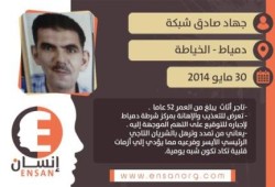 منظمة إنسان تطالب بالإفراج الصحي العاجل عن "جهاد شبكة"