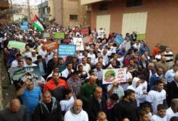 بالصور.. مظاهرة حاشدة بفلسطين ضد حظر الصهاينة للحركة الإسلامية