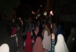مسيرة ليلية مناهضة للانقلاب العسكري بمحرم بك بالإسكندرية