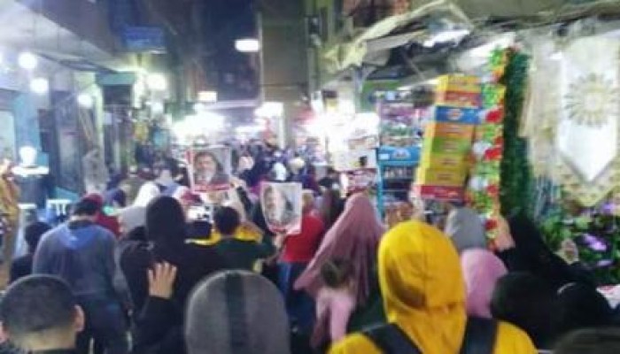 مسيرة ليلية حاشدة ضد حكم العسكر بـ "شبرا الخيمة"