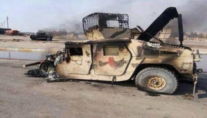 مجهولون يهاجمون سيارة "هامر" تابعة لقوات الصاعقة بسيناء بقذيفة "RBG"