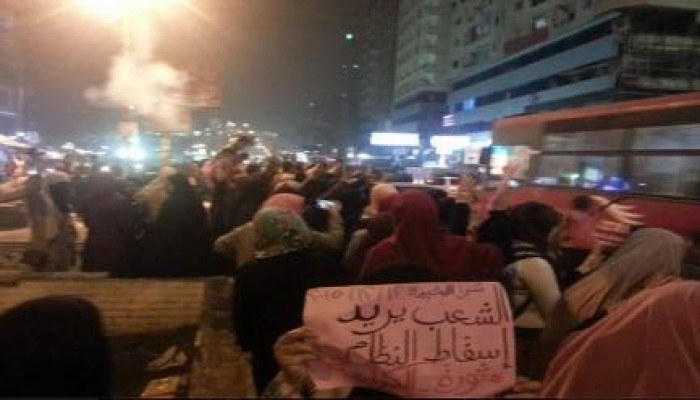 مسيرة ليلية مناهضة للانقلاب العسكري بشبرا الخيمة