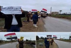 رغم غزارة الأمطار ثوار الفيوم يطاردون العسكر بسلاسل صباحية