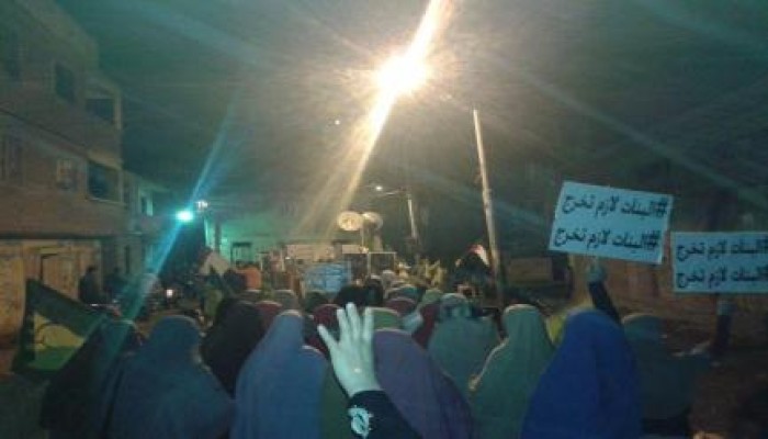 دمياط : مسيرة حاشدة لثوار البصارطة بمشاركة شباب ونساء ضد الانقلاب