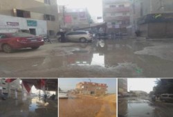الشرقية: غرق شوارع أبو حماد بمياه الصرف الصحى