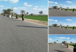 سلسلة بشرية لثوار قرية اهناسيا الخضراء مركز بنى سويف