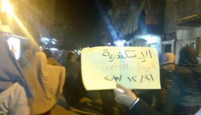 حرائر السيوف بالإسكندرية يطالبن بالإفراج عن المعتقلين