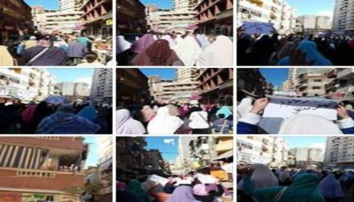 مسيرة حاشدة لثوار الورديان بالإسكندرية ضد الانقلاب العسكري