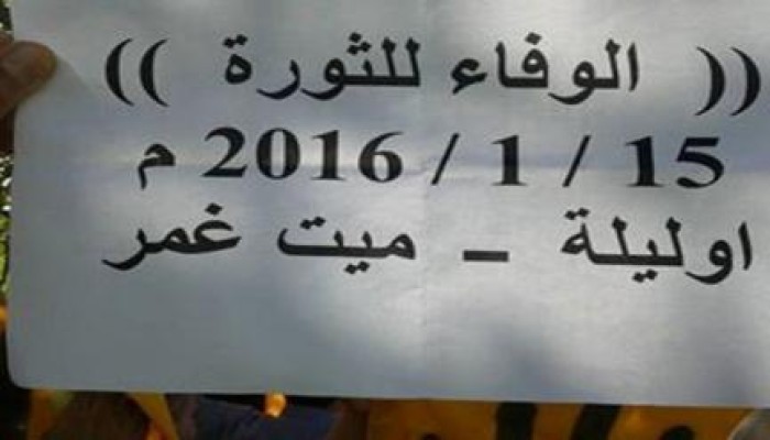 وقفة احتجاجية مناهضة لحكم العسكر في ميت غمر بالدقهلية
