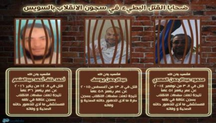 السويس : ضحايا القتل البطئ في سجون الإنقلاب بالسويس