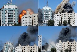 العفو الدولية تدعو للتحقيق بمجزرة الشاطئ وتدمير برج الجلاء