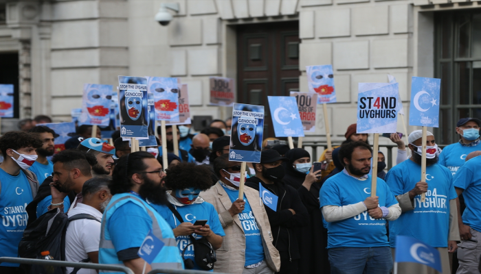 مظاهرة بلندن للتنديد بالانتهاكات الصينية ضد الإيغور المسلمين