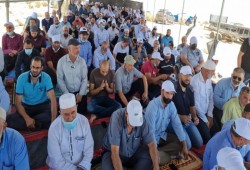 صلاة الجمعة أمام سجن ريمون تضامنًا مع الشيخ رائد صلاح