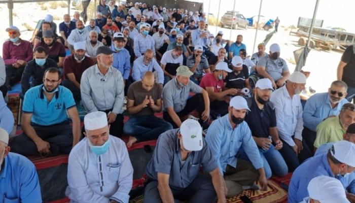 صلاة الجمعة أمام سجن ريمون تضامنًا مع الشيخ رائد صلاح