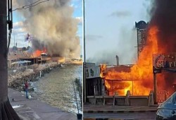 تفحّم 4 مطاعم مطلّة على كورنيش الإسكندرية