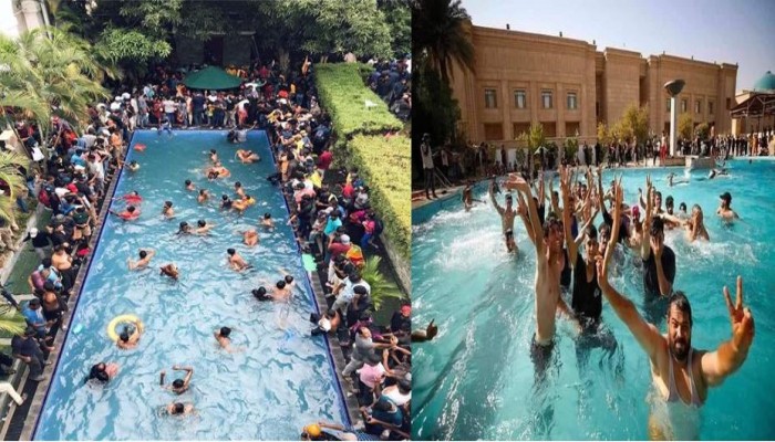 استباحة القصر الرئاسي ببغداد وسيرلانكا رسالة هاشتاج #ارحل_يا_فاشل للسيسي