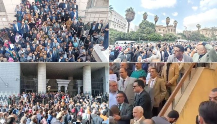 احتجاجات المحامين على فاتورة السيسي مستمرة.. "كفاية جباية"