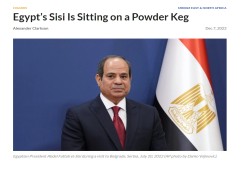وورلد بوليتيكس ريفيو: سيسي مصر يجلس على برميل بارود