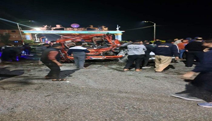 مصرع 3 طلاب بكلية الطب وإصابة اثنين آخرين في حادث تصادم بالشرقية