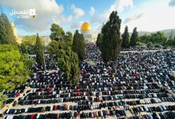 120 ألف مصلٍّ يؤدون صلاة العيد في الأقصى