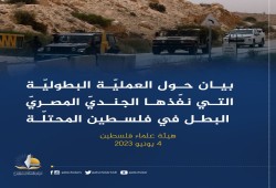 علماء فلسطين: العملية البطولية التي نفذها الجندي المصري.. أثبت فشل التطبيع