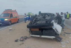 مصرع وإصابة 14 شخصا في انقلاب ميكروباص بالسويس