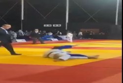 الانحياز لم ينقذ حفيد السيسي من الخسارة  9 مرات في مباراة جودو