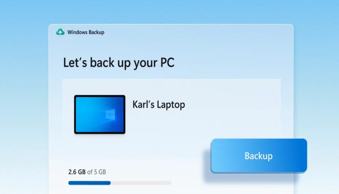 مايكروسوفت لن تسمح لك بإزالة تطبيق Windows Backup