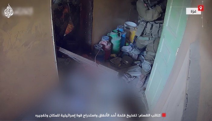 القسام يفخخ فتحة نفق ويستدرج قوة إسرائيلية للمكان ويفجرها (فيديو)