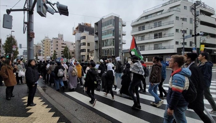 فيما توقف العرب عن الدعم.. مظاهرة حاشدة في اليابان تأييدا لفلسطين