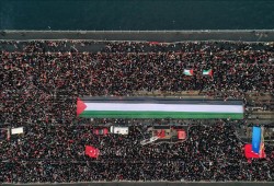 ربع مليون متظاهر بإسطنبول يدشنون العام الجديد بدعم غزة