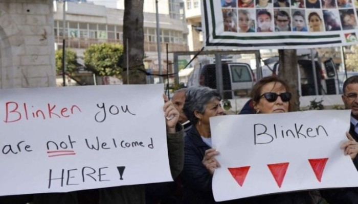 رام الله تستقبله بالتظاهر.. "بلينكن" يعود إلى بلاده بعد فشل جولته الخامسة