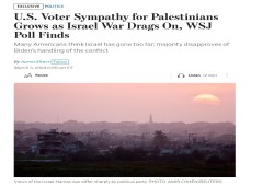 صحيفة أمريكية: تعاطف الشعب الأمريكي يتزايد مع الفلسطينيين بسبب استمرار الحرب الإسرائيلية