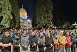 بالصور.. 35 ألف مصلٍ نجحوا في الوصول للأقصى لأداء صلاتي العشاء والتراويح رغم حواجز الاحتلال