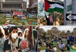 كولومبيا تقود حراك جامعات امريكية مؤثرة .. طلاب هارفارد وبوسطن يستعيدون مساندة غزة 
