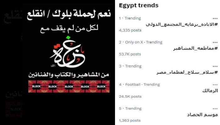 #مقاطعة_المشاهير يجتاح "التواصل" ويتصدر (اكس) ب53 ألف تغريدة