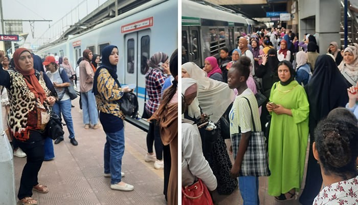 عطل يضرب الخط الأول لمترو الأنفاق وتكدس الركاب على الأرصفة