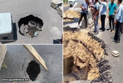 «انهيار البنية التحتية».. هبوط أرضي يتكرر في عدة مناطق على مستوى الجمهورية