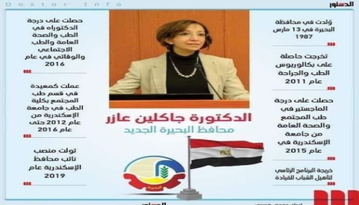 أوساط طبية تتعجب من مؤهلات محافظة البحيرة جاكلين عازر 