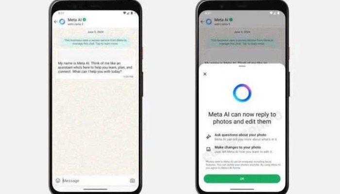 «ميتا» تقدم ميزة «تحرير الصور» باستخدام Meta AI على واتساب