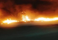 حريق هائل يلتهم 7 أفدنة مانجو في الفيوم
