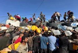 سلطة المياه الفلسطينية تقوم بإصلاح خط الإمداد الرئيسي لشمال غزة