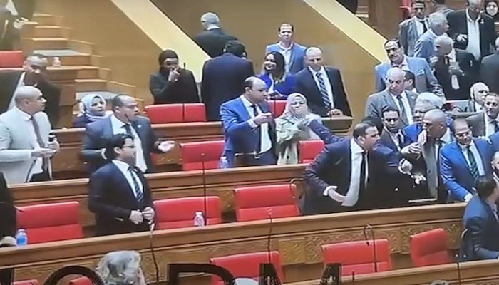 بالفيديو.. مشادة بين النواب أثناء عرض برنامج حكومة الانقلاب الجديدة