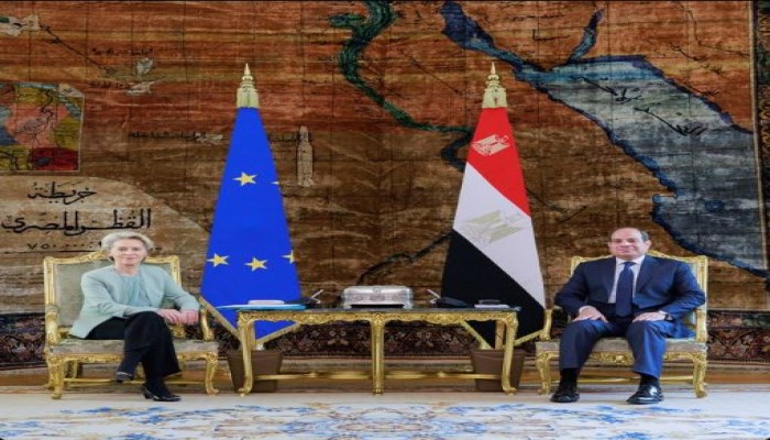 "الاوروبي" يكافئ "السيسي" على فتح الموانئ للكيان .. ومراقبون: لا يمكن ل"نتنياهو" الاستمرار دون العملاء!