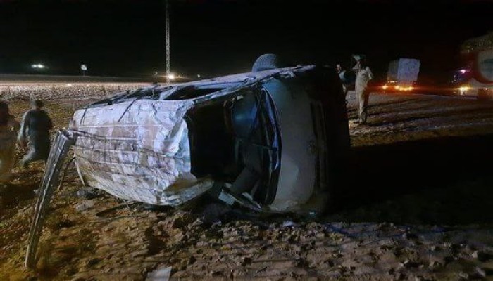 إصابة 14 عاملا إثر انقلاب سيارة بالصف في الجيزة