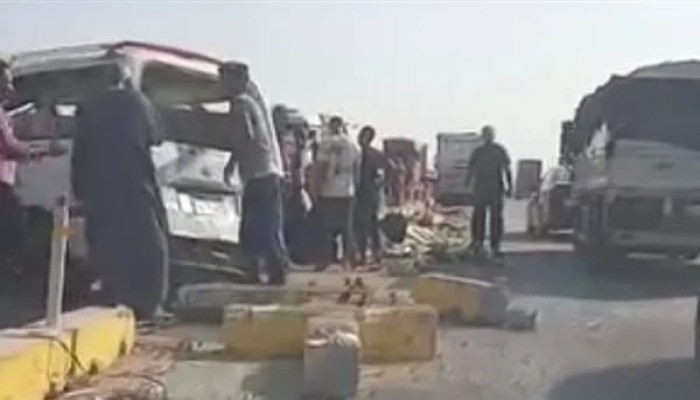 مصرع وإصابة 10 أشخاص في حادث تصادم على الطريق الإقليمي بنها الباجور