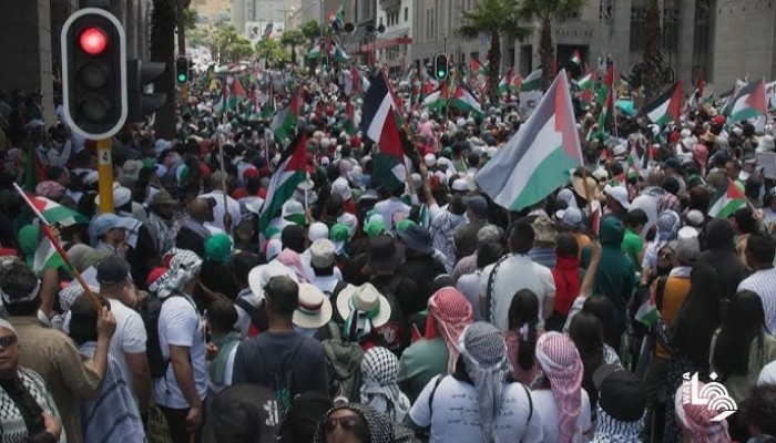 مظاهرة حاشدة في كيب تاون في ذكرى العدوان الإسرائيلي على غزة